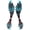Dark Brown / Turquoise, variant on Hilason Western Leather Spur Straps Black With Concho