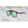 thumbnail image 3 of 10 Matte Woodgrain Finish Sunglasses Pack - Reflector Lenses, UV 400 - Purple, 3 of 8