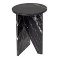 thumbnail image 3 of Moe's Home Collection Grace 14" Round Solid Marble Accent Table in Black, 3 of 4