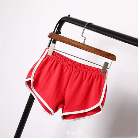 OHGOD Sweatshorts Shorts Women  Grey Sweat Shorts  Womens White Sweat Shorts  Womens Soft and Comfortable Yoga Shorts - Perfect for Home  Workouts  and Casual Wear - Red - 2XL