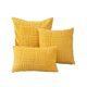 thumbnail image 4 of Nvzi Funda de almohada de vellón con copos de nieve, 3 piezas, clásica y atemporal, funda de almohada simple de color puro, 17,72 x 17,72 pulgadas (amarillo brillante), 4 of 5