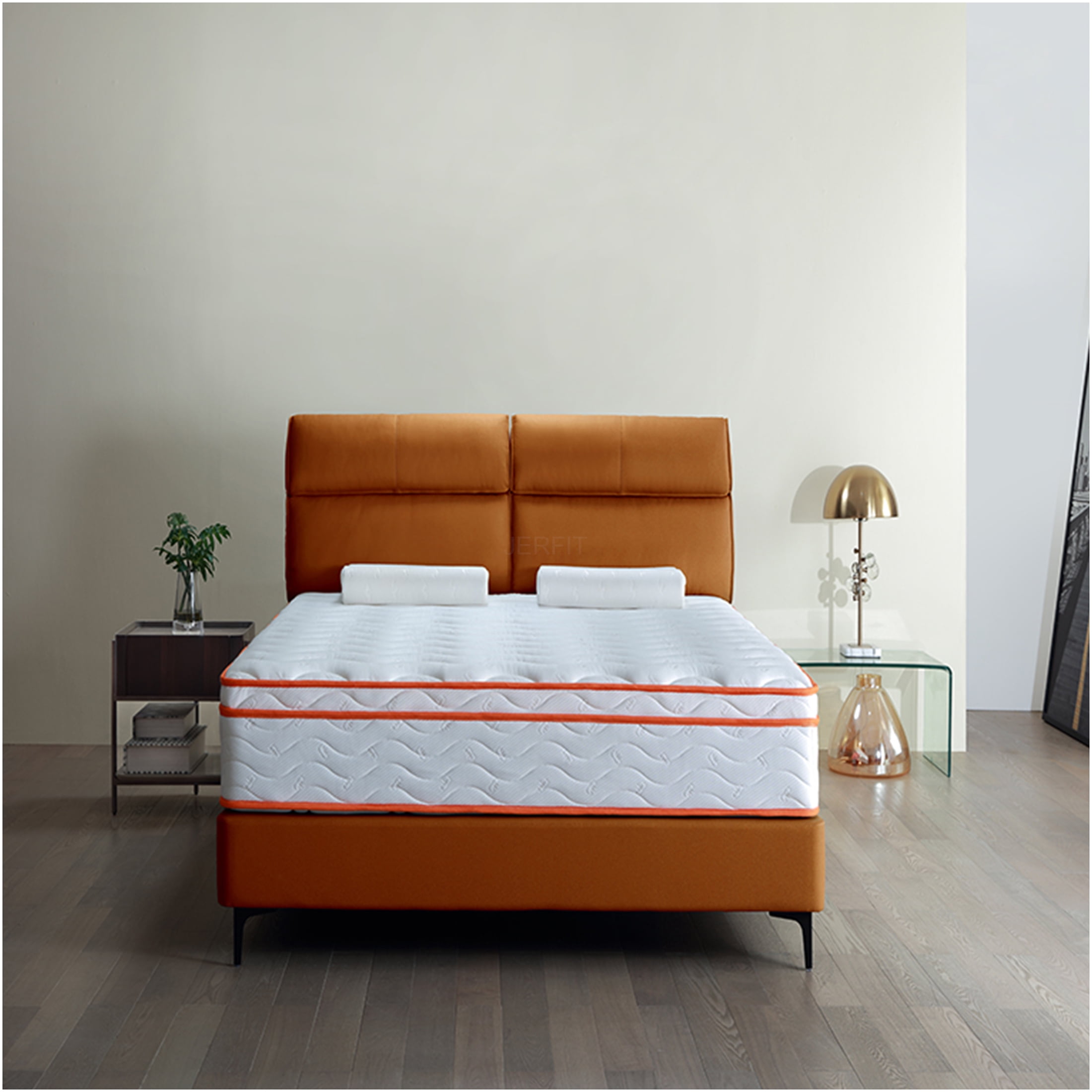 JERFIT 10 Inch King Hybrid Mattress in a Box, Medium Firm Feel, Gel Memory Foam & Pocket Springs for Motion Isolation, Pressure Relief, Fiberglass-Free, CertiPUR-US Certified