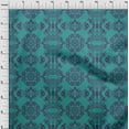 thumbnail image 4 of oneOone Cotton Poplin Dark Teal Green Fabric Asian Block Sewing Material Print Fabric By The Yard 42 Inch Wide, 4 of 4