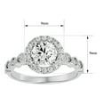 thumbnail image 3 of SuperJeweler 1 1/3 Carat Halo Moissanite Engagement Ring in 14 Karat White Gold for Women, 3 of 5
