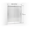 thumbnail image 5 of Kohler K-706009-L Levity 74" High X 59-5/8" Wide Bypass Semi Frameless Shower Door -, 5 of 7