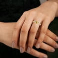 thumbnail image 3 of SZUL Women's 1/2 Carat TW Pear Shape Citrine and Diamond Ring in 10K Yellow Gold, 3 of 6