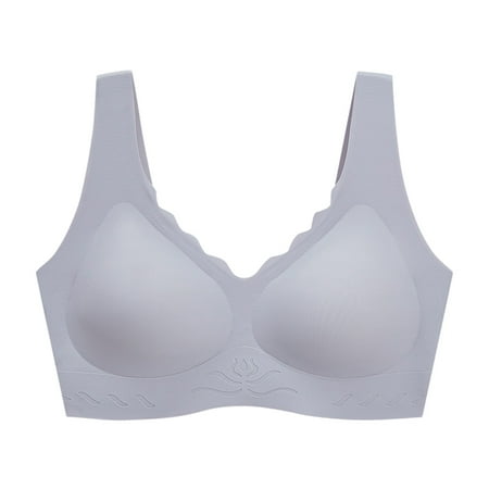 

Ladies Bra Anti Sagging Thin Soft Ice Silk Trackless Sports Cute Elegant Solid Color Sports Underwear For Women