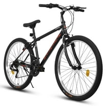 Aukfa 26" Mountain Bike for Men and Women, 21-Speed High-Performance All-Terrain Bicycle with Dual V-Brakes,Red