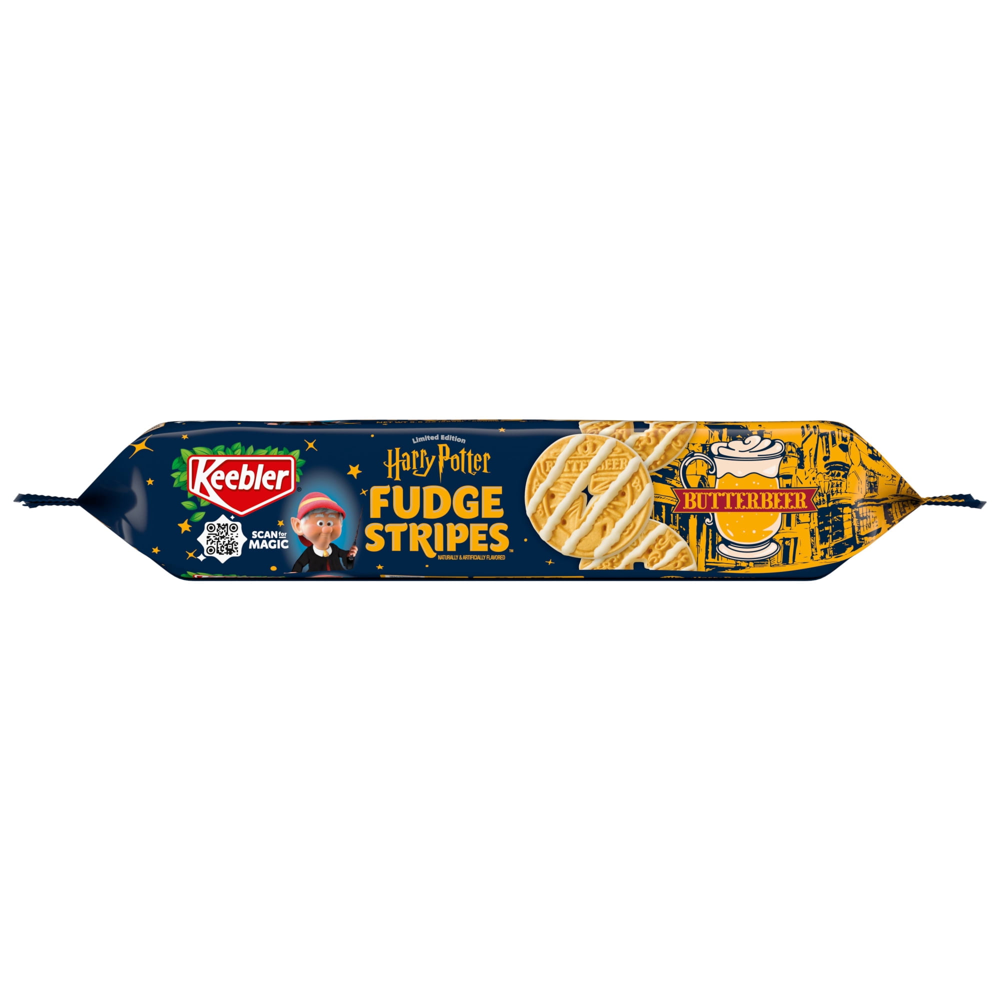 Keebler Fudge Stripes Harry Potter™ Butterbeer Cookies for Harry Potter Fans, 9.5 oz Pack