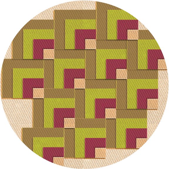 Ahgly Company Indoor Round Patterned Red Fox Red Area Rugs, 5' Round