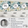 thumbnail image 4 of Designart "Zen-Like Elegance In Grey And White Florals" floral White Large Square Mirror - Square Bedroom Mirror Printed Wall Decor - Cottage Square Printed Wall Mirror Art, 4 of 5