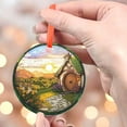 thumbnail image 4 of Hobbiton The Shire Faux Ornament Suncatcher, LOTR Window Hanging, Lord of the Rings Fan Home Decor, Gift LOTR Fan, 2025, Holiday Decoration, 2025, Seasonal Holiday Decor, Holiday, 4 of 5