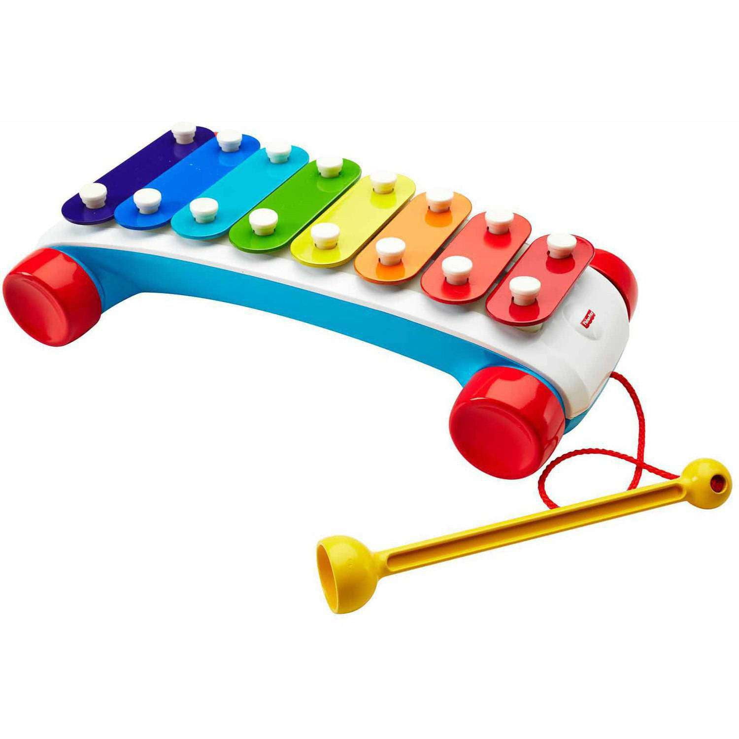 Fisher Price Classic Pull A Tune Xylophone Musical Rainbow Coloured Bars 1702 