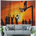 thumbnail image 4 of Orinice Sunset People Group Tapestry Wall Hanging Unique Style Graphic Tapestries for Home Decor Living Room Bedroom Dorm Apartment Farmhouse, 4 Sizes Available 50x40inch, 4 of 6