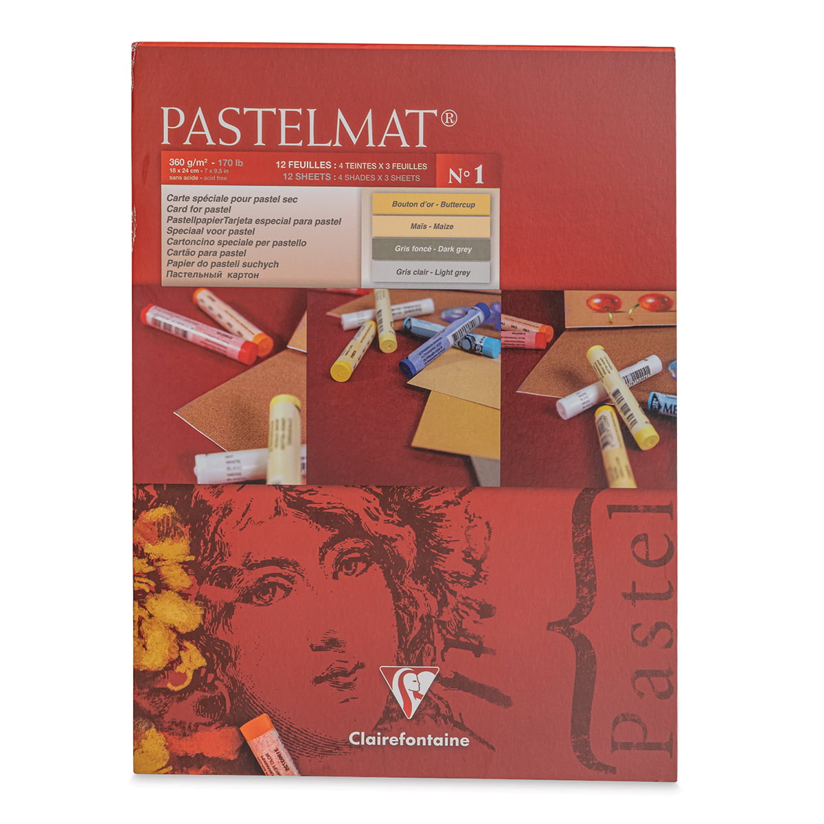 Pastelmat 12 Sheet Pad 360gsm No.5 Mixed Colours Choose Your Size 
