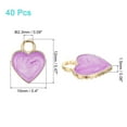 thumbnail image 2 of Uxcell 40 Pack Heart Charm Pendants, Gold Plated Pendants DIY, 12x10mm, Purple, 2 of 6