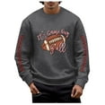 thumbnail image 1 of Chandail en Molleton Mode Homme Rugby Imprimé Col Rond Chaud Confortable Hiver Automne Décontracté Chandail, 1 of 4