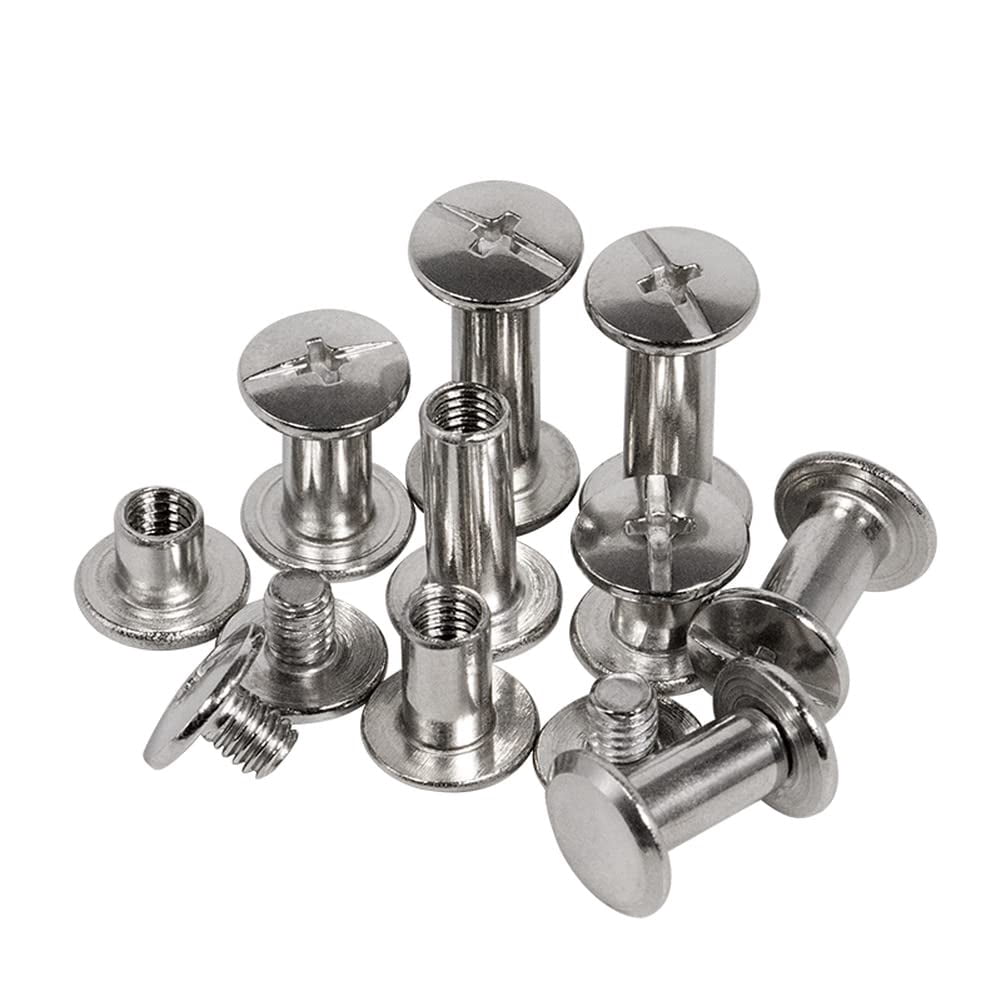 10 Pcs 304 Stainless Steel Flat Head Lock Screw Rivets M4x5mm.