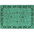 thumbnail image 1 of Ahgly Company Indoor Rectangle Oriental Turquoise Blue Traditional Area Rugs, 2' x 3', 1 of 4