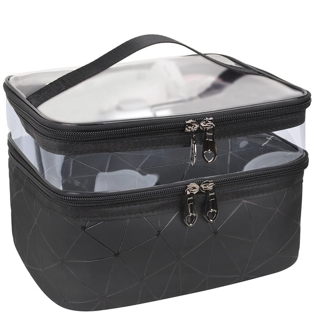 Bolsas de maquillaje Estuches de cosméticos de viaje de doble capa Organizador de maquillaje Bolsas de aseo Zhivalor WRJM-7-1
