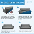 thumbnail image 7 of CJC Stretch Sofa Slipcover Printed Couch Cover Fitted Furniture Protector Universal  Non Slip Sofa Covers with 1 Pillowcase for 1/2/3/4 Seaters, 7 of 7