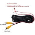 thumbnail image 2 of Cable de extensión de vídeo de 6M y 20 pies, conector RCA, conector hembra Phono para cable de detección de coche de marcha atrás, rojo, 2 of 5