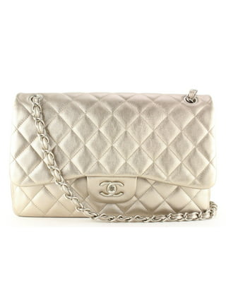 CHANEL Goatskin Quilted Maxi Chanel 19 Flap Grey 566235