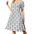 thumbnail image 1 of Vestido de manga corta con retrato de David Lynch, vestidos de mujer, vestidos de noche para mujer, vestidos de verano, 1 of 7