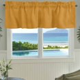 thumbnail image 6 of Pure Ginger Yellow Kitchen Valances for Windows, Modern Solid Color Minimalist Art Bathroom Window Valances 54x18 Inch Rod Pocket Window Treatments Valance Curtains for Living Room Bedroom Decor, 6 of 9