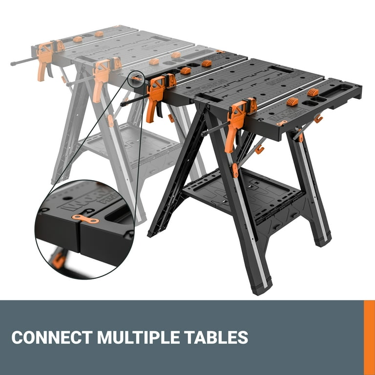 Worx WX051 Pegasus Folding Work Table & Sawhorse - Walmart.com