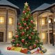 thumbnail image 3 of Árbol de Navidad con forma de estrella CHAO Decoración de plástico con purpurina 20 cm, 3 of 5