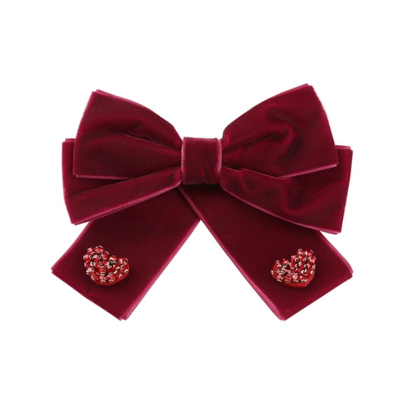 INSPIRE CHIC Women's Bow Brooch Pin Cute Elegant Preppy Bow Tie Heart Shaped Decoration
