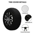 thumbnail image 2 of Pofeuu Breast Cancer Awareness (2) Print Spare Tire Wheel Cover for Car Truck SUV Camper Universal Fit Spare Tire Cover RV Spare Tire Covers-15 inch, 2 of 6