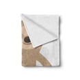 thumbnail image 2 of Funny Sloth Soft Flannel Fleece Throw Blanket, I Love Coffee Speech Balloon Heart Enjoying Cartoon, Cozy Plush for Indoor and Outdoor Use, 60" x 80", Tan Mustard, by Ambesonne, 2 of 6