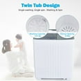 thumbnail image 5 of Canddidliike Twin Tub Portable Washing Machine with Timer Control and Drain Pump for Apartment-Gray, Timer Control, Compact Laundry Washer for RV, Apartments and Dorms, 5 of 11
