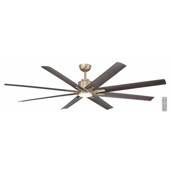 Home Decorators Collection Kensgrove II Ventilateur de Plafond Intelligent 72 Po. Intérieur/extérieur LED Intégré CCT Champagne Bronze avec Télécommande Alimenté par Hubspace