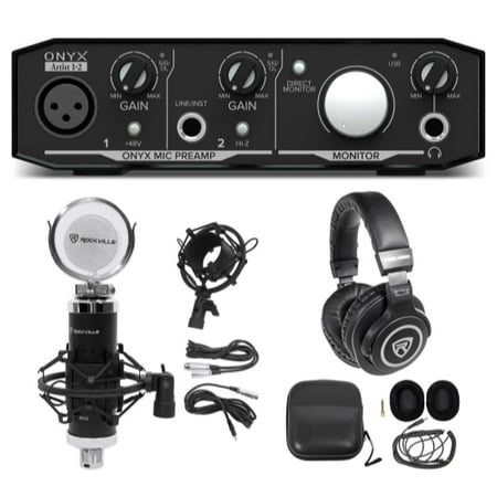 Mackie Onyx Artist 1.2 2x2 USB Recording Interface+Studio (Recording Studio Headphones Best)