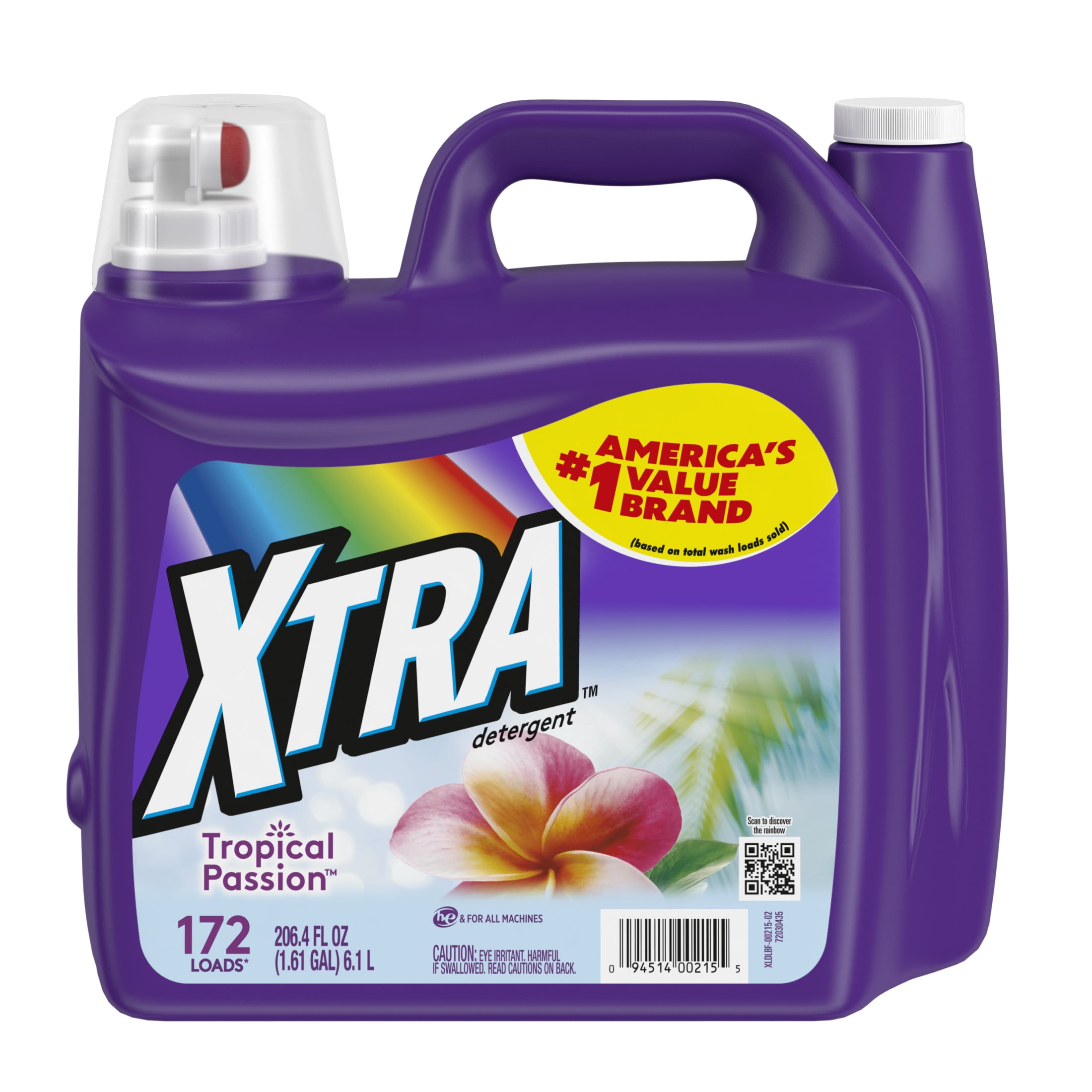 ライアン Xtra Big Bottle Tropical Passion, 172 Loads Liquid Laundry