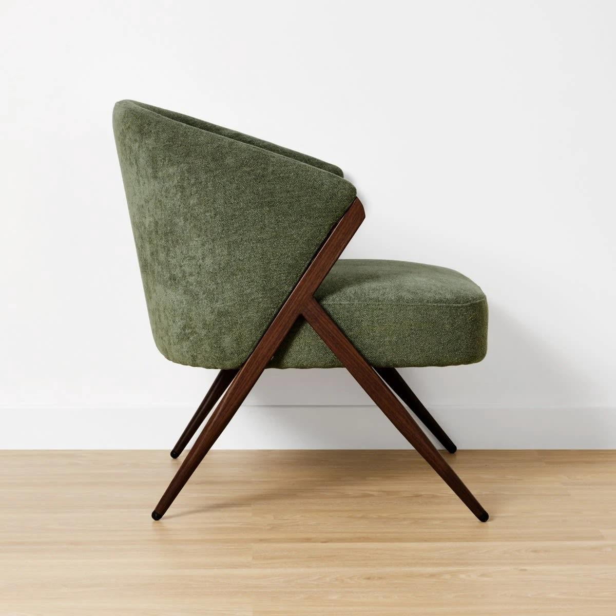 Anko Chenille Lounge Chair, Green
