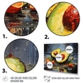thumbnail image 3 of Designart "Acrylic Avocado Expression II" Food & Beverage Floater Framed Wall Art Living Room, 3 of 7