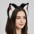 thumbnail image 5 of Yvsxxv 1Pc Black Wolf Ear Faux Fur Headband Hair Accessories, 5 of 7