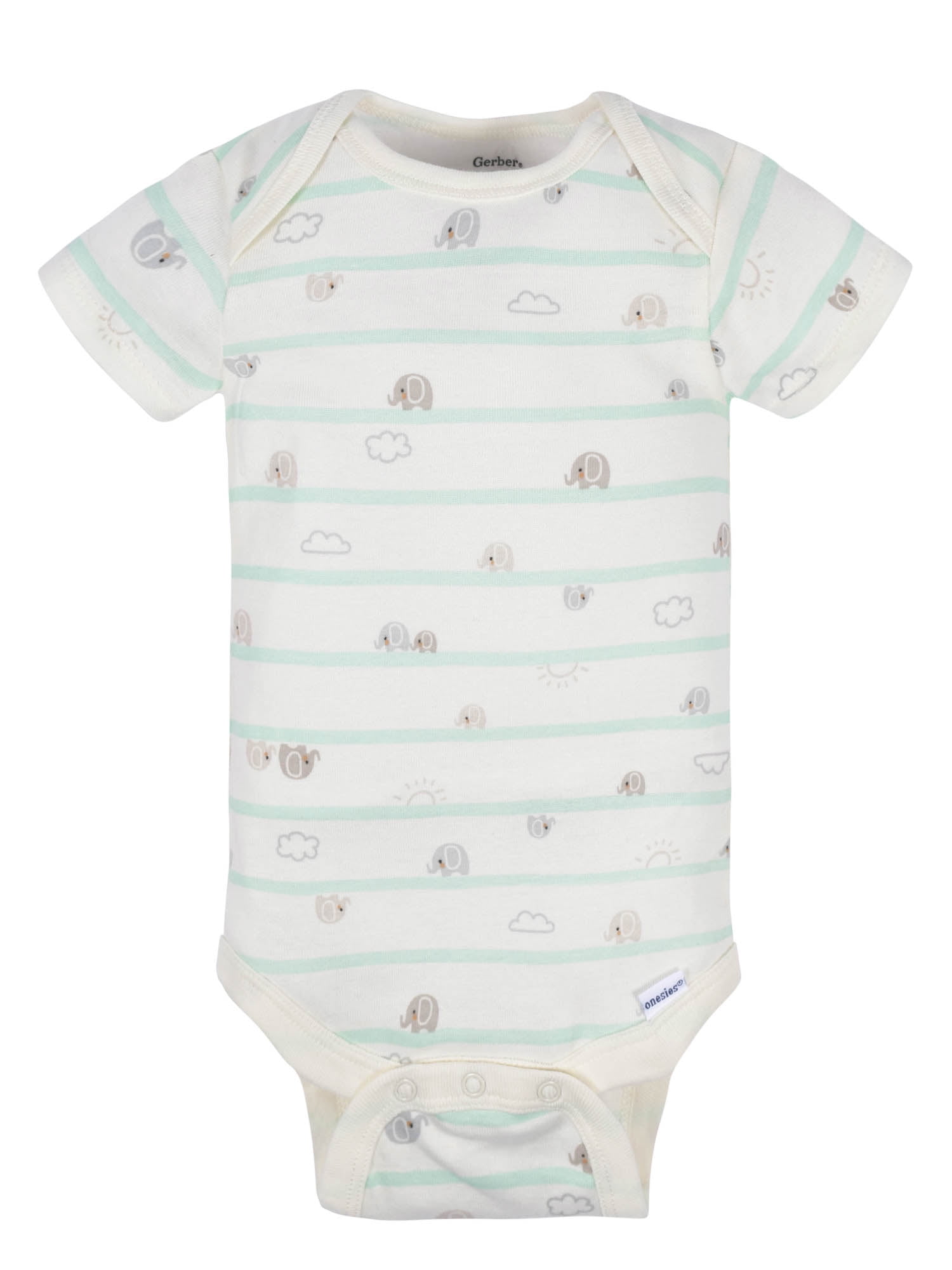 Assorted Short Sleeve Onesies Bodysuits, 8pk (Baby Boy or Baby Girl Unisex)