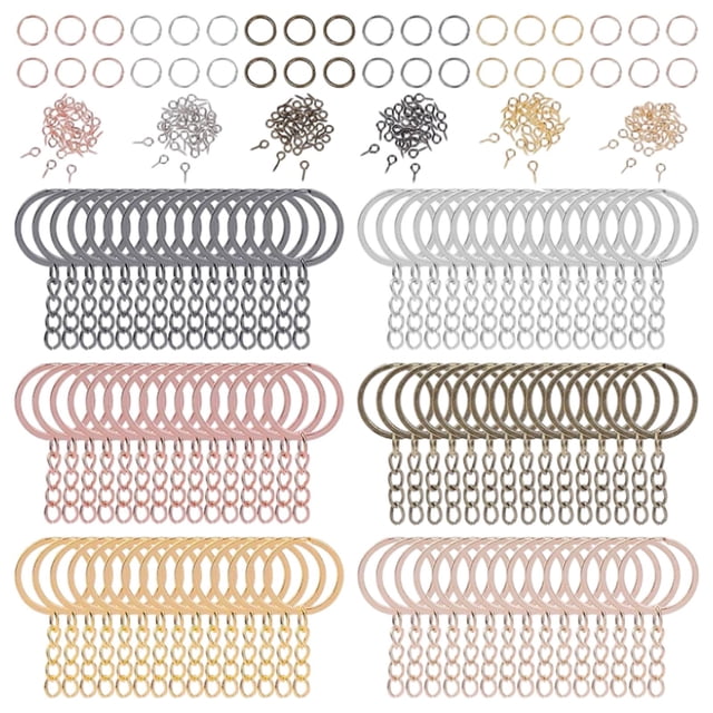 Llaveros Gloria 450 Uds con Cadena de Eslabones y Anillos para Manualidades DIY