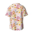 thumbnail image 2 of KLL Colorful Floral Print Men's Shirt Short Sleeve Button Down Summer Cuba Beach Shirts- X-Large, 2 of 7