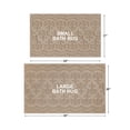 thumbnail image 7 of Beautiful Floral Block Scallop 2 Piece Bath Rug Set by Drew Barrymore, Fawn, 17" x 24" & 20" x 30", 7 of 7