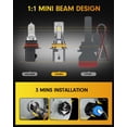 thumbnail image 4 of FAHREN 9007 Light Bulbs, 33000LM 900% Brighter HB5 Bulbs, Real Mini Size 6500K Cool White IP68 Waterproof, Plug and Play, Pack of 2, 4 of 8