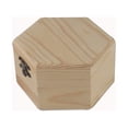 thumbnail image 5 of Wooden Hexagonal Shaped Storage Box Jewelry Box Wedding Gifts Favors Box Holder, 5 of 9