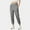 Gray, variant on Work Pants Women Work Pants Solid Color Ankle Binding Casual Running Fitness Training Elastic High Waisted Pocket Goga Pants Womens Work Pants
