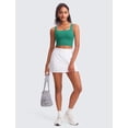 thumbnail image 3 of Sujetador deportivo CRZ YOGA Butterluxe para mujer, cuello cuadrado, color verde cascadia, 3 of 4