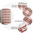 thumbnail image 5 of Hokiten Shower Curtain, Red Lattice, Fabric Shower Curtains for Bathroom, Vintage Winter Christmas Country Rustic Plaid Bath Curtain Waterproof Bathtub Curtains with 12 Hooks, Extra Long 72" x 96", 5 of 7